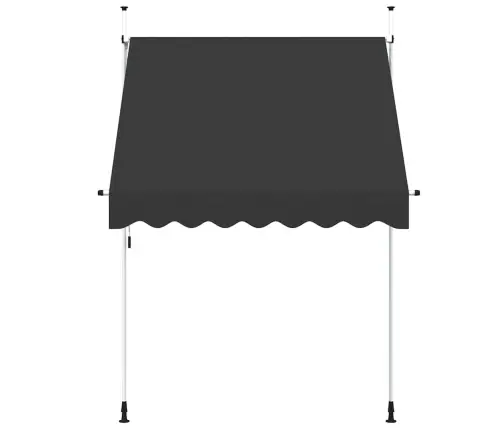 Käsitsi Kokkupandav Varikatus, 200 cm Antratsiit