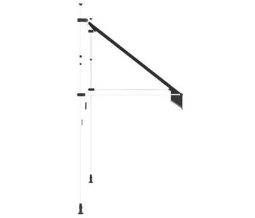 Rankiniu Būdu Ištraukiama Markizė, Antracito, 250Cm