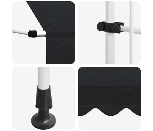 Rankiniu Būdu Ištraukiama Markizė, Antracito, 250Cm