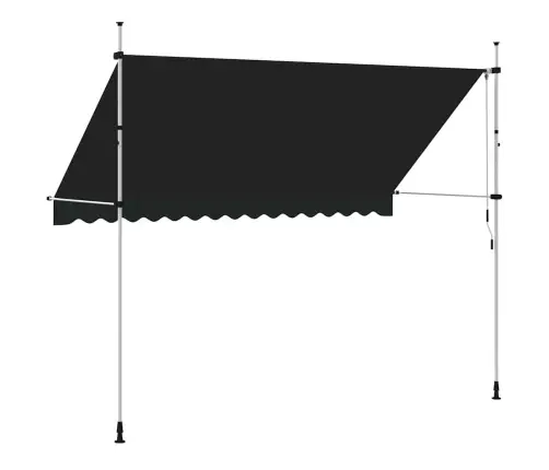 Rankiniu Būdu Ištraukiama Markizė, Antracito, 350Cm