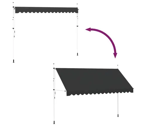 Kokkupandav Varikatus, 400 cm Antratsiit