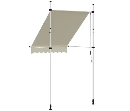 Markīze, Krēmkrāsā, 150 Cm, Manuāli Darbināma, Sarullējama Vidaxl