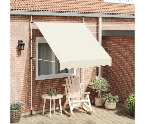 Rankiniu Būdu Ištraukiama Markizė, Kreminė, 200 Cm