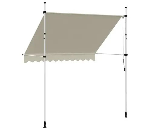 Kokkupandav Varikatus, 250 cm Kreemjas