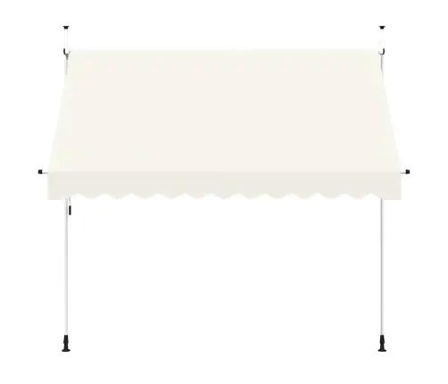 Markīze, Krēmkrāsā, 300 Cm, Manuāli Darbināma, Sarullējama Vidaxl