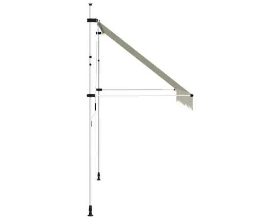 Markīze, Krēmkrāsā, 300 Cm, Manuāli Darbināma, Sarullējama Vidaxl