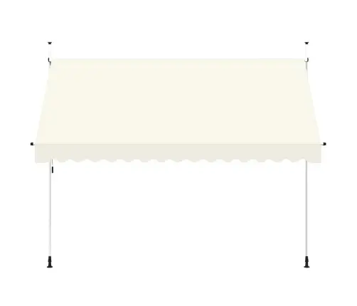 Markīze, Krēmkrāsā, 350 Cm, Manuāli Darbināma, Sarullējama Vidaxl