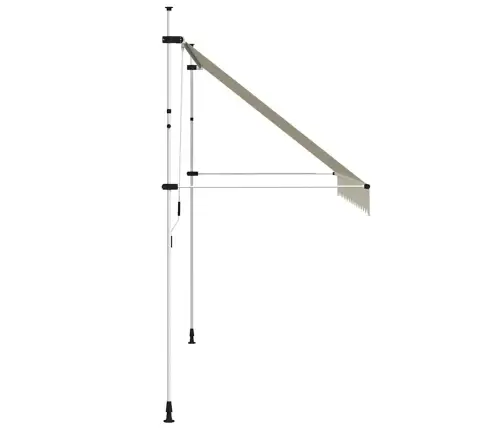 Markīze, Krēmkrāsā, 350 Cm, Manuāli Darbināma, Sarullējama Vidaxl