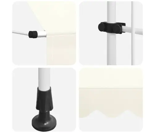 Markīze, Krēmkrāsā, 350 Cm, Manuāli Darbināma, Sarullējama Vidaxl