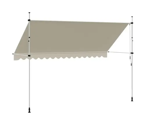 Rankiniu Būdu Ištraukiama Markizė, Kreminė, 400Cm