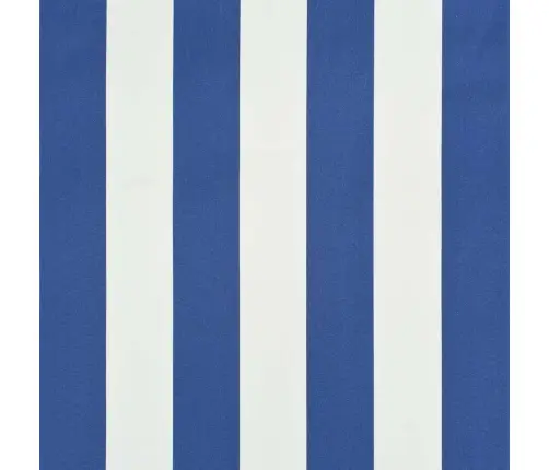 Markīze, 350X150 Cm, Sarullējama, Zila Ar Baltu Vidaxl