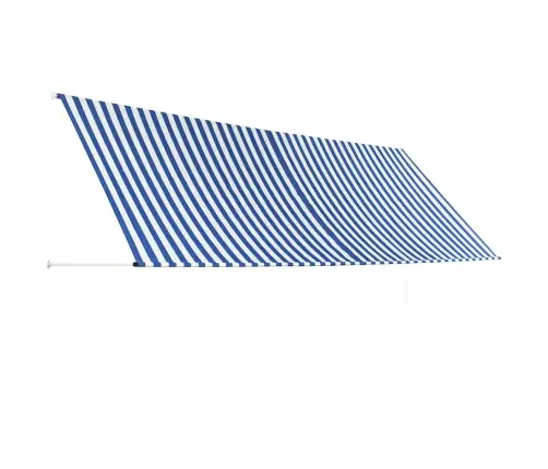 Ištraukiama Markizė, Mėlynos Ir Baltos Spalvos, 400X150Cm