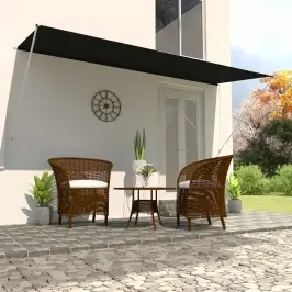 Markīze, 400X150 Cm, Sarullējama, Antracītpelēka Vidaxl Markīze, 400X150 Cm, Sarullējama, Antracītpelēka Vidaxl