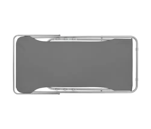 Saliekami Pludmales Krēsli, 2 Gab., Tērauds, Audums, Pelēki Vidaxl