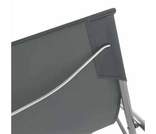 Saliekami Pludmales Krēsli, 2 Gab., Tērauds, Audums, Pelēki Vidaxl