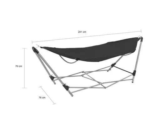 Võrkkiik Kokkupandava Alusega, Must