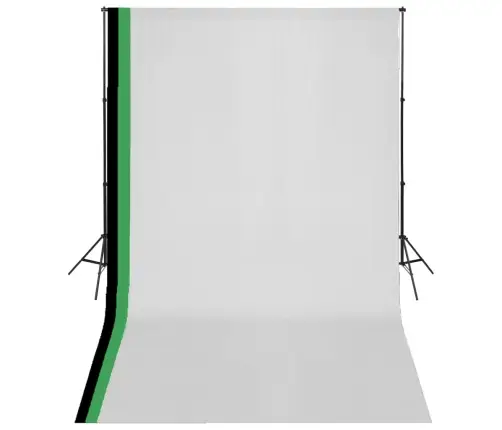 Fotostudijas Fonu Komplekts, 3 Gab., Regulējams Rāmis, 3X5 M Vidaxl