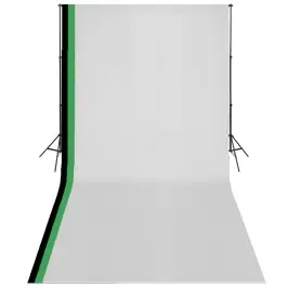 Fotostudijas Fonu Komplekts, 3 Gab., Regulējams Rāmis, 3X6 M Vidaxl