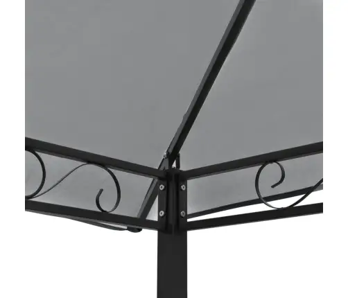 Dārza Nojume Ar Galdu Un Soliem, 2,5X1,5X2,4 M, Pelēka Vidaxl