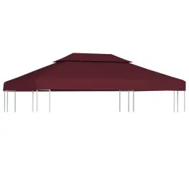 Nojumes Jumta Pārsegs, Divdaļīgs, 4X3 M, Bordo Vidaxl