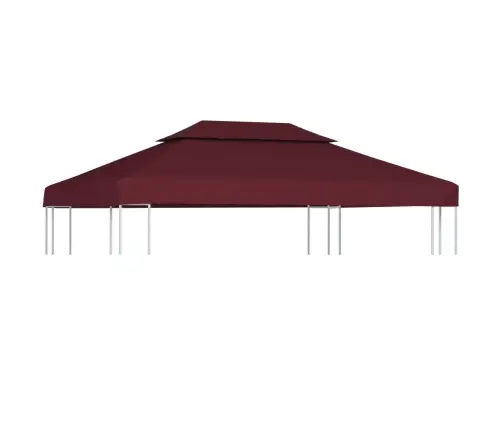Nojumes Jumta Pārsegs, Divdaļīgs, 4X3 M, Bordo Vidaxl