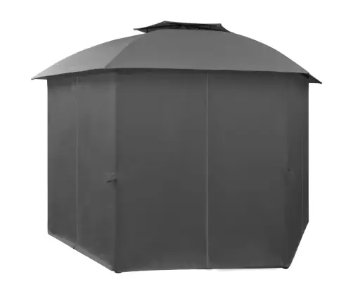 Dārza Nojume, Telts Ar Aizkariem, 360X265 Cm, Sešstūraina Vidaxl