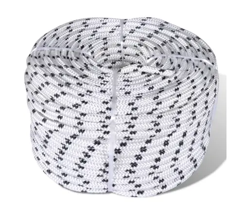 Pīta Laivu Virve, Poliesters, 6 Mm, 250 M, Balta Vidaxl
