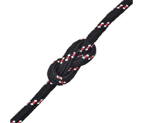 Pietauvošanās Virve, Polipropilēns, 14 Mm, 250 M, Melna Vidaxl