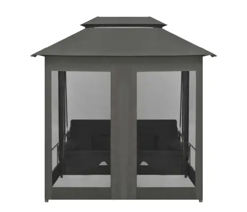Dārza Šūpuļsols Ar Jumtiņu, Antracītpelēks, 220X160X240 Cm Vidaxl
