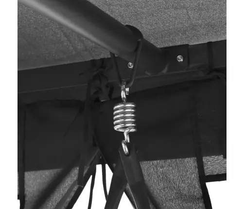 Dārza Šūpuļsols Ar Jumtiņu, Antracītpelēks, 220X160X240 Cm Vidaxl