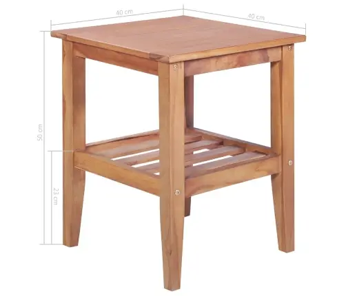 Kavos Staliukas, 40X40X50cm Tikmedžio Med. Mas., Kvadrat.