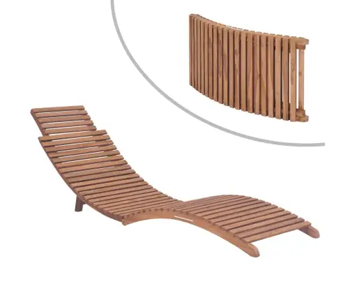 Saliekams Sauļošanās Zvilnis, Masīvs Tīkkoks Vidaxl