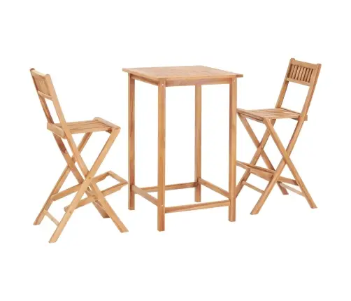 Trīsdaļīgs Bāra Mēbeļu Komplekts, Masīvs Tīkkoks Vidaxl