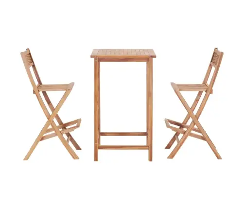 Trīsdaļīgs Bāra Mēbeļu Komplekts, Masīvs Tīkkoks Vidaxl