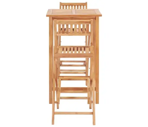 Trīsdaļīgs Bāra Mēbeļu Komplekts, Masīvs Tīkkoks Vidaxl