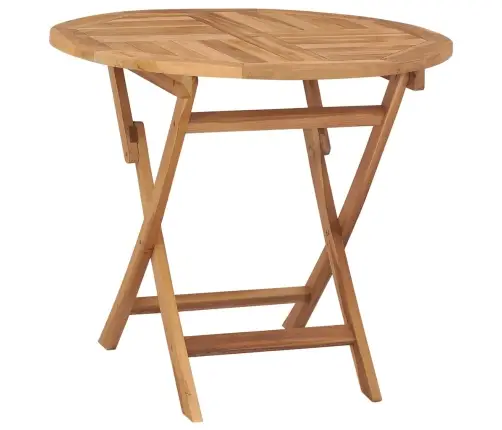 Sulankstomas Sodo Stalas, 85X76cm Tikmedžio Medienos Masyvas