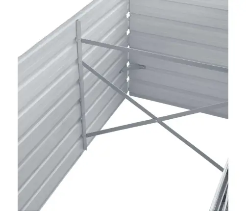 Augstā Puķu Kaste, Cinkots Tērauds, 240X80X77 Cm, Pelēka Vidaxl