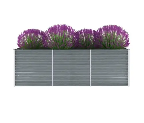 Augstā Puķu Kaste, Cinkots Tērauds, 240X80X77 Cm, Pelēka Vidaxl