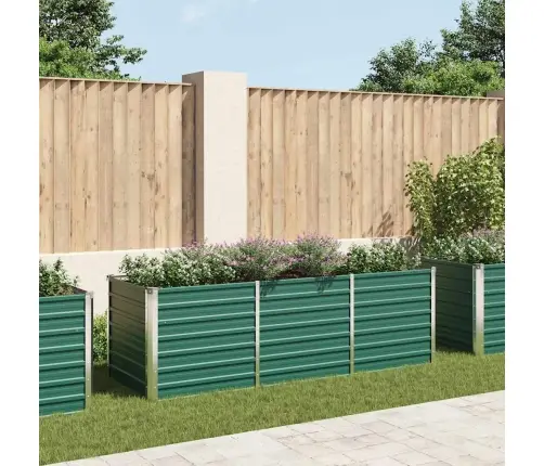 Augstā Puķu Kaste, Cinkots Tērauds, 240X80X77 Cm, Zaļa Vidaxl