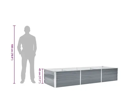 Taimelava, Tsingitud Teras, 240 X 80 X 45 cm Hall