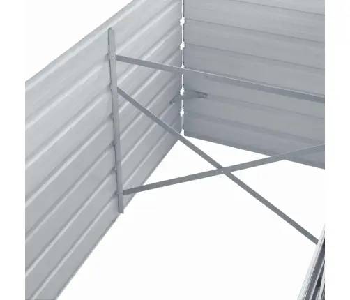 Augstā Puķu Kaste, Cinkots Tērauds, 320X80X77 Cm, Pelēka  Vidaxl