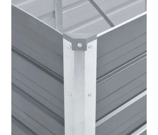 Augstā Puķu Kaste, Cinkots Tērauds, 320X80X77 Cm, Pelēka  Vidaxl