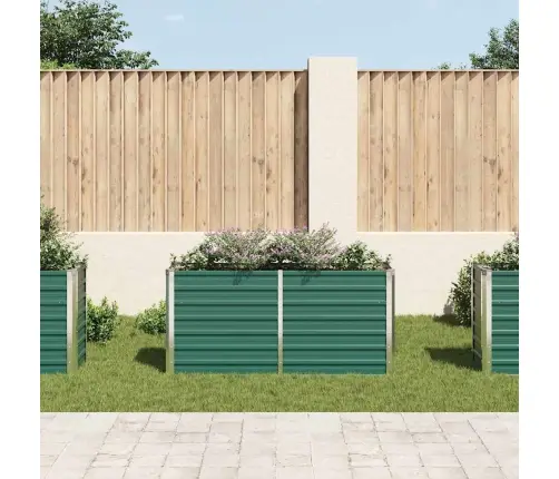 Augstā Puķu Kaste, Cinkots Tērauds, 160X40X77 Cm, Zaļa Vidaxl