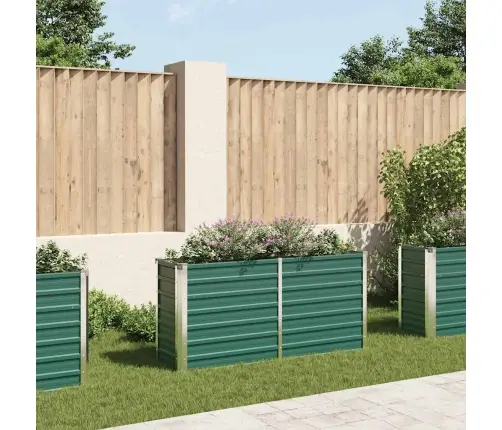 Augstā Puķu Kaste, Cinkots Tērauds, 160X40X77 Cm, Zaļa Vidaxl