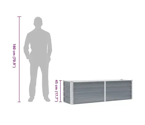 Taimelava, Tsingitud Teras, 160 X 40 X 45 cm Hall