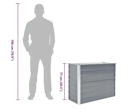 Lovelis, Pilkas, Galvanizuotas Plienas, 100X40X77Cm