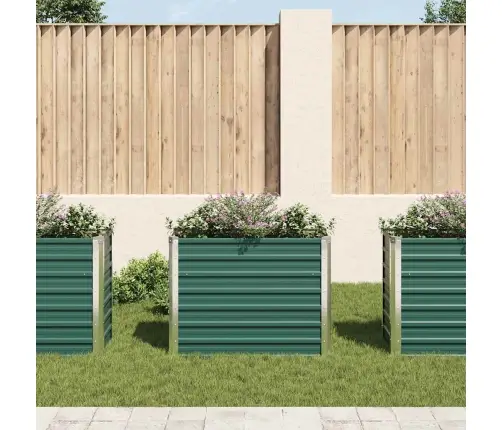 Augstā Puķu Kaste, Cinkots Tērauds, 100X40X77 Cm, Zaļa Vidaxl