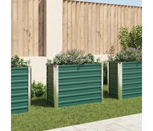 Augstā Puķu Kaste, Cinkots Tērauds, 100X40X77 Cm, Zaļa Vidaxl