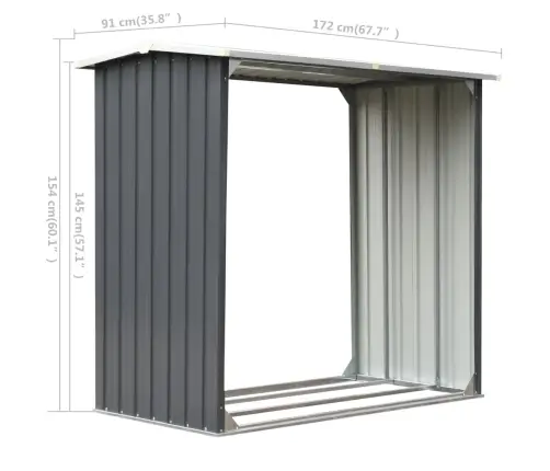 Puukuur Tsingitud Terasest, 172 X 91 X 154 cm Hall