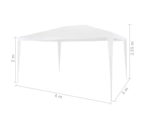 Proginė Palapinė, Balta, 3X4 M